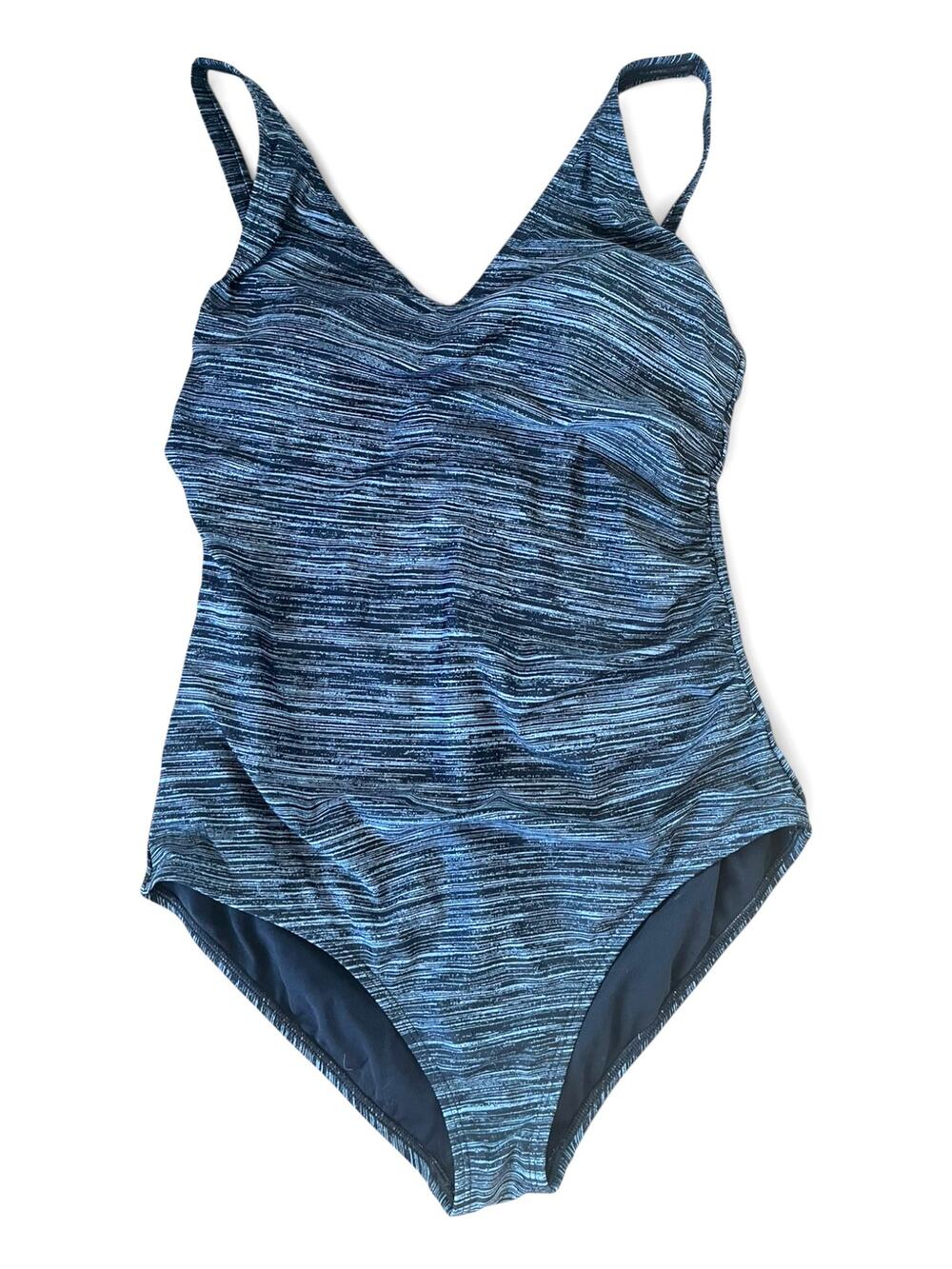 Speedo one piece swim suit | Sz 16 | heathered gray | EUC